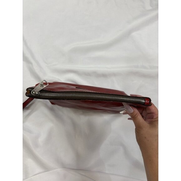 PATRICIA NASH Valerie Ruby Red Leather Wristlet Clutch Purse - Picture 7 of 12